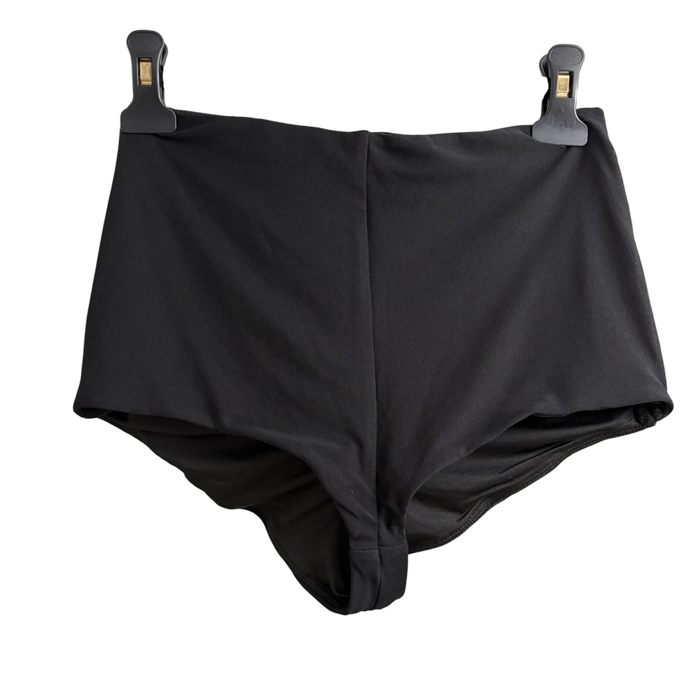 AFRM‎ Womens High Waisted Swim Bottoms Noir Black Bikini Size S AT028960JU25